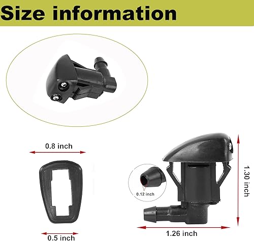 Miniatura 4 de Boquilla para limpiaparabrisas delantero compatible con Toyota Avalon Boquilla para limpiaparabrisas Sienna Prius Sienna Solara Tacoma Camry