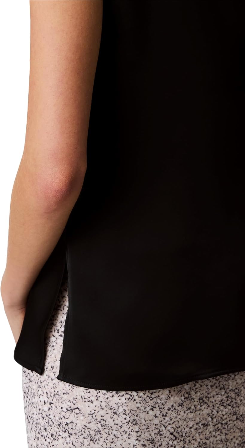 Calvin Klein Jeans Womens Satin Cowl Neck Blouse - Image 5