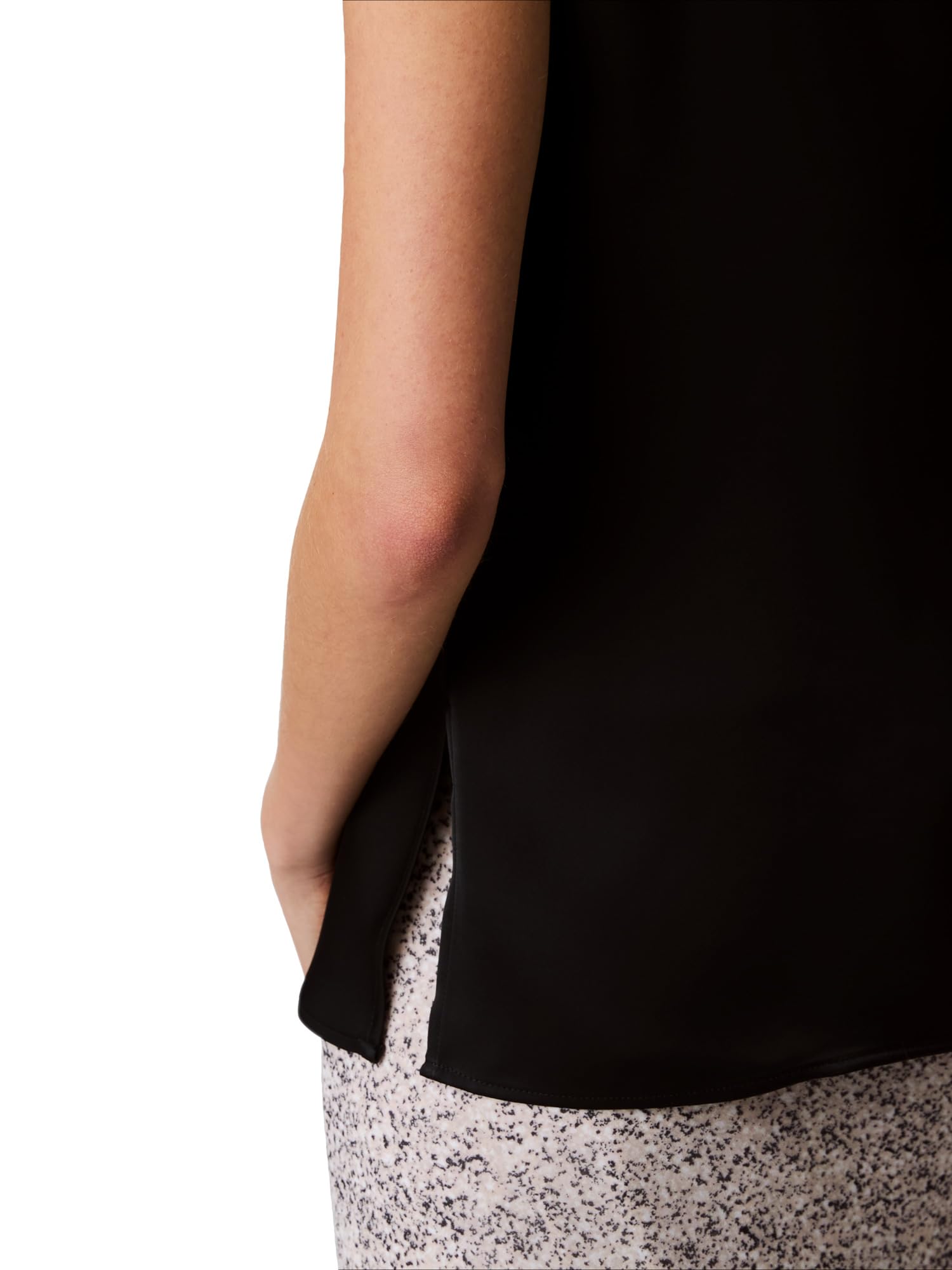 Calvin Klein Satin Cowl Neck Blouse Blusa de satén con Cuello drapeado Mujer