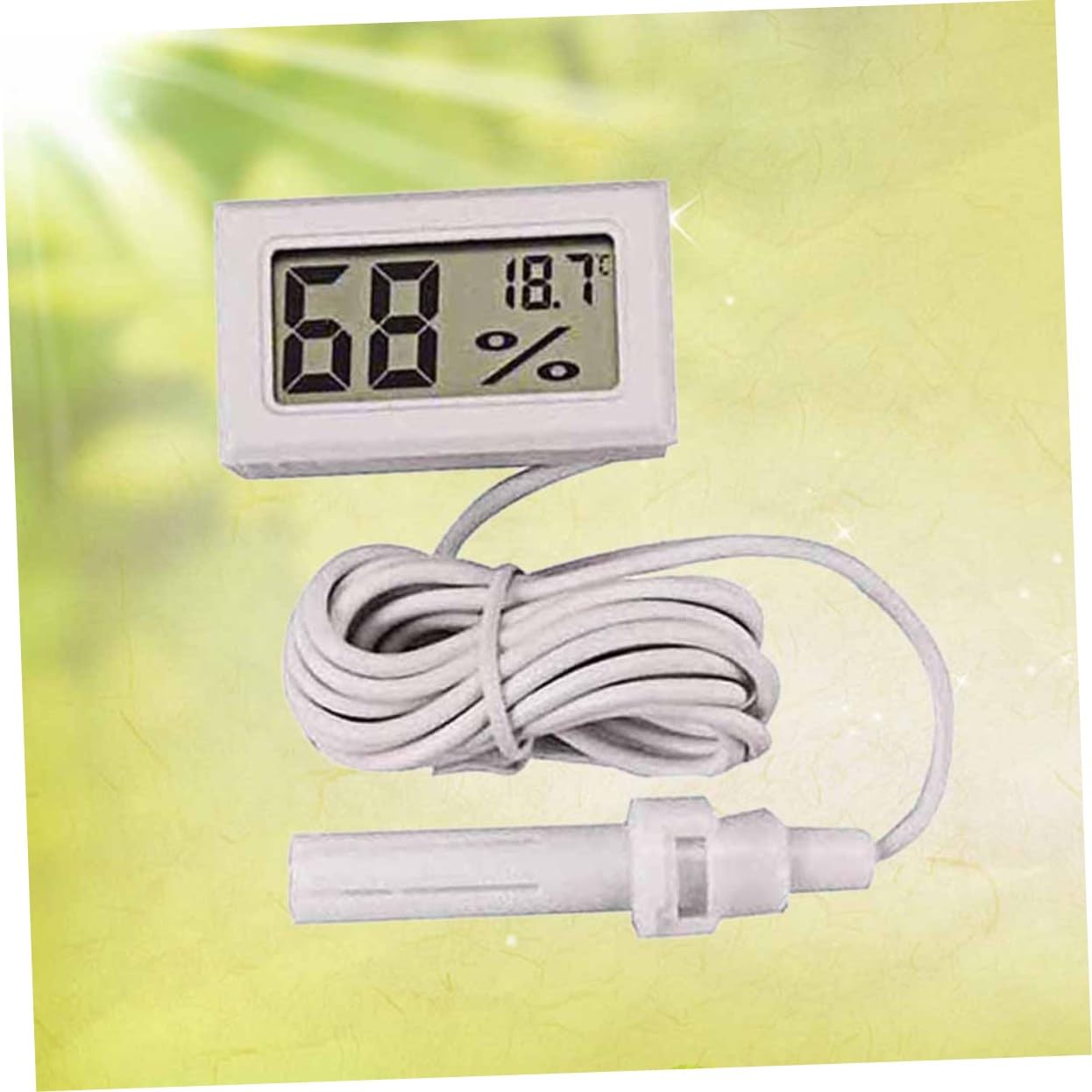 Gogogmee Ereader Digital Thermometer Hygrometer Humidity Meter Clock Room Temperature Meter Humidity Checker Mini Slim Thermometer White Eletronic Thermometer Number