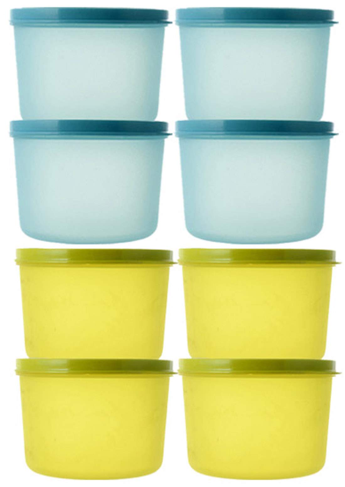 Kuber Industries Plastic 8 Pieces Kitchen Storage Spice Containers, Fridge Container, Food Utility Box, Food Storage Containers Jars 1600 Ml (Blue & Green) - CTLTC44149