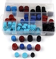 Vista 5 de 77PCs Car Auto R134a AC A/C sistema válvula núcleo tapas polvo Set aire acondicionado válvula tapas de repuesto