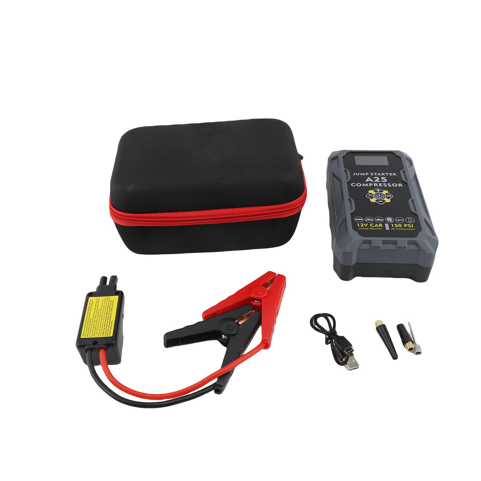 AMONIDA Car Jump Starter, Pacote de Bateria Portátil de 3000A Peak 12V Com Luz LED e