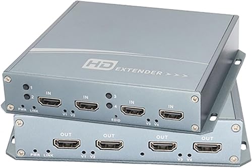 NHBQPOG 4Ch HDMI Fiber Extender 1080P 60Hz HDMI Optical Transceiver HD Video Con