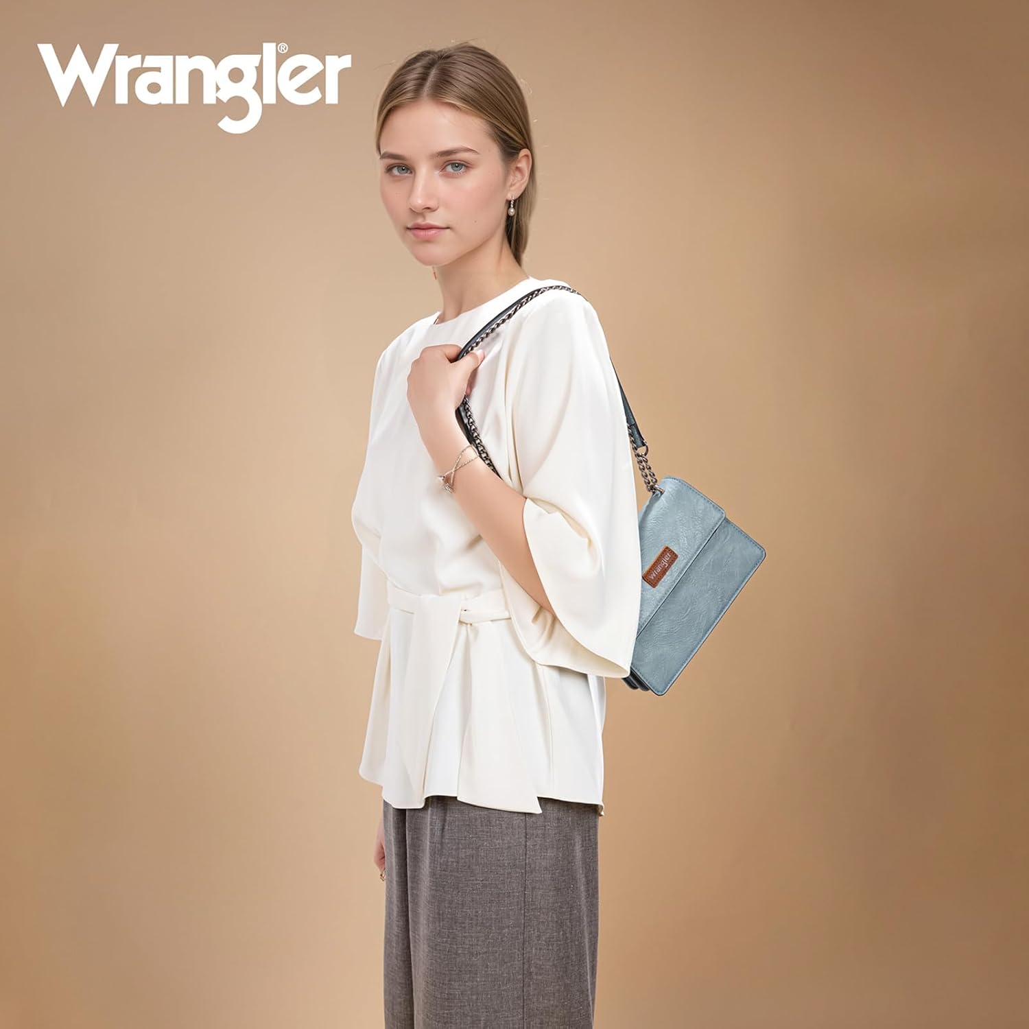 Wrangler Crossbody Purse for Women Shoulder Bag Vintage Wallets with Chain Strap - Image 7