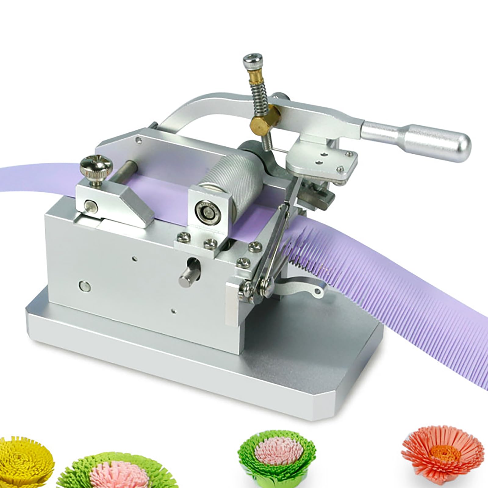 Ręczna maszyna do pikowania papieru, narzędzie DIY z opóźnieniem podawania papieru, szerokość cięcia 5-20 mm, szerokość frędzli 0,3-4 mm, cięcie nożycowe, do ręcznie robionych prezentów i projektów
