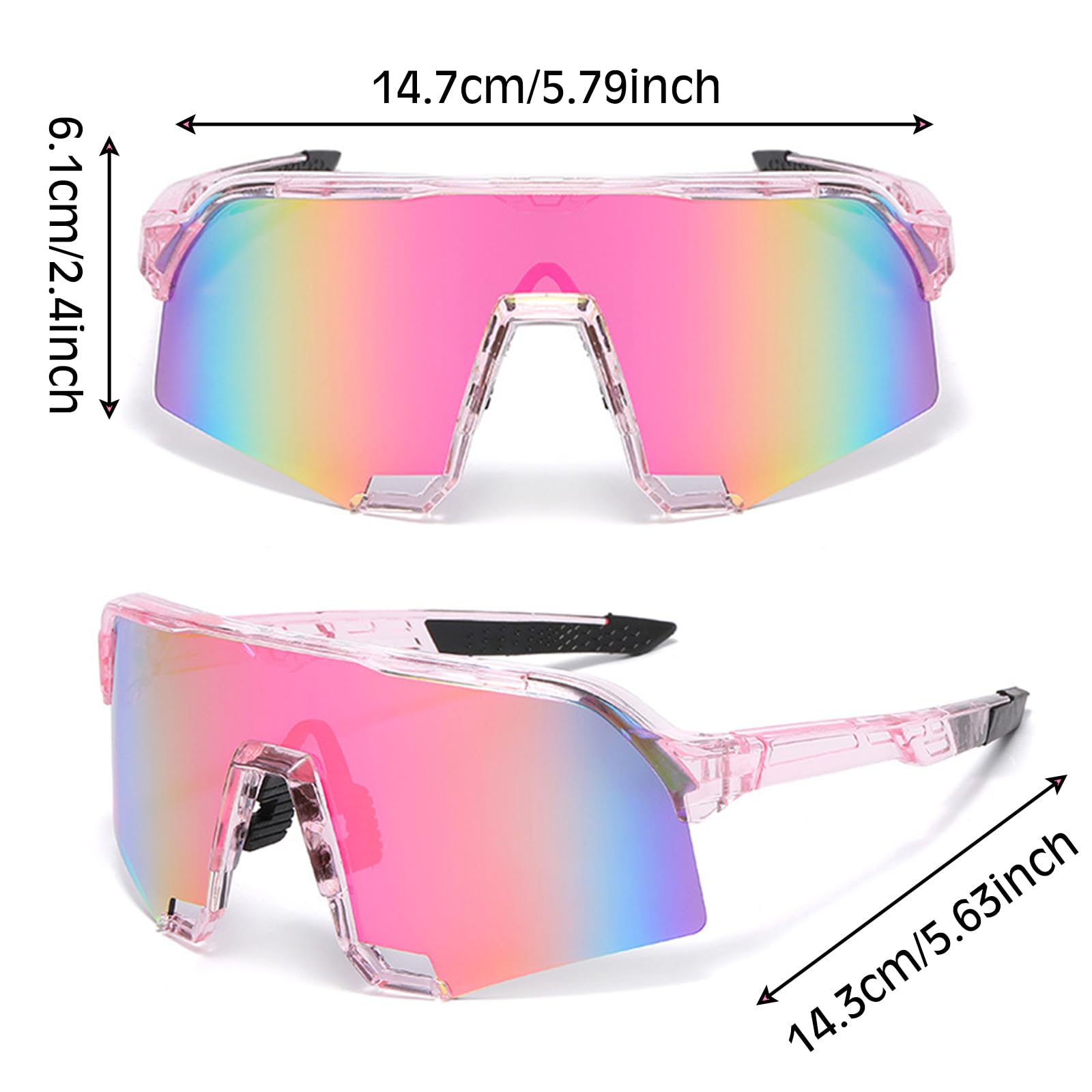 Okulary do biegania dla kobiet, okulary rowerowe dla mężczyzn, okulary sportowe z ochroną UV400 dla mężczyzn i kobiet, okulary rowerowe z smyczą na zewnątrz, odporne na wiatr, do jazdy