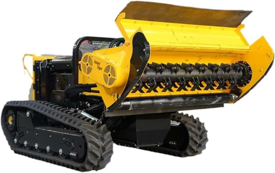 Tracked Remote Controlled Grass Mower, Smart Robotic Lawn Cutter with Zero Turn Function, Ideal for Shrub Trimming Garden Maintenance and Farm Use