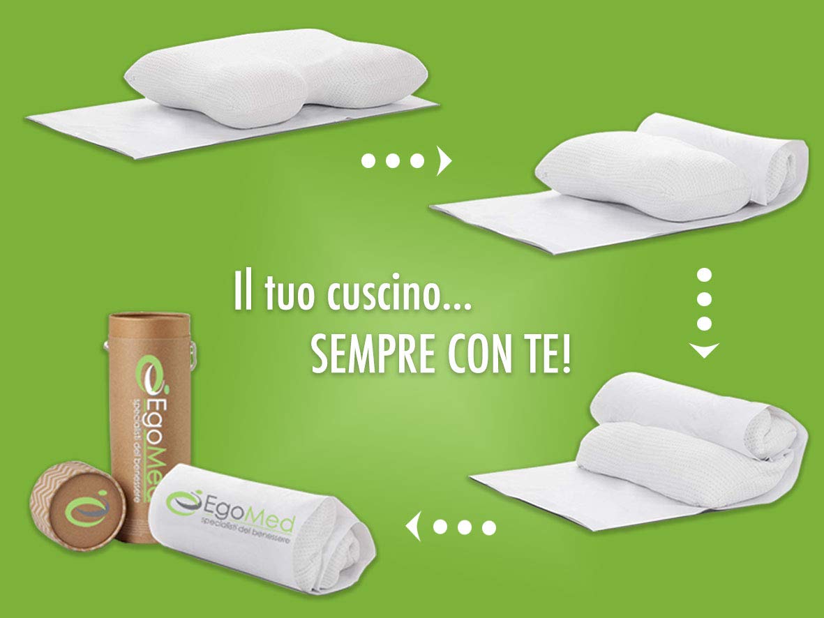 Cojín ortopédico de nube para cama de espuma viscoelástica para dormir en posición lateral, boca abajo o supino.