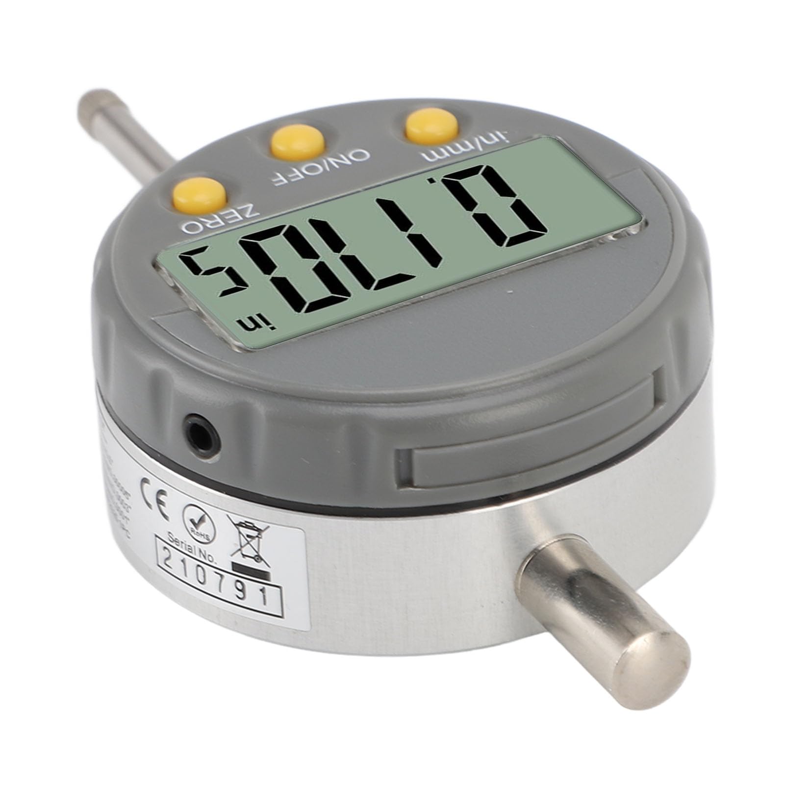 ASHATA Indicador de Esfera Digital de 0 a 12,5 Mm con Base Reemplazable para Aplicaciones de Ingeniería de Medición Mecánica