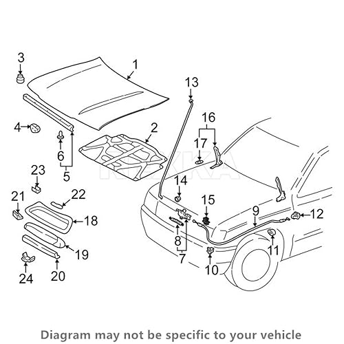 Miniatura 5 de Rexka 5 clips de soporte para capó de automóvil compatibles con Toyota 53452-90351 Pickup Truck 4Runner T100 4Runner Land Cruiser RAV4