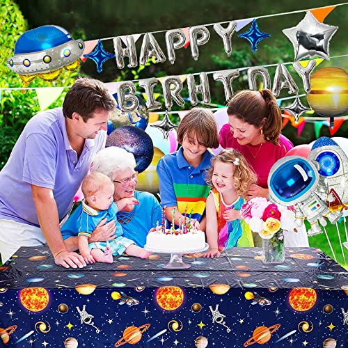 24Pcs 4D Galaxy Space Man Balloons Cartoon Inflatable Rocket Astronaut Earth Spaceship Planet Party Supplies Happy Birthday Decoration Moon Star Foil For Boy Kid Baby Shower Airship Wedding Tablecloth #TOP6