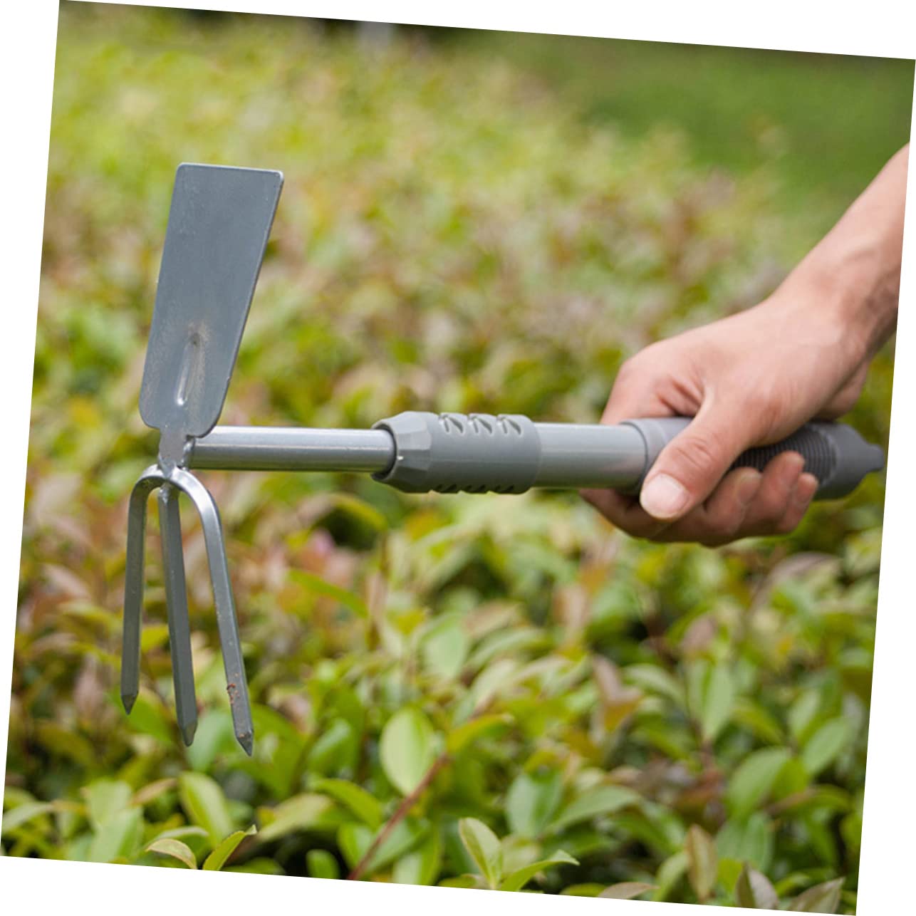 GANAZONO Set Outils Jardinage Intérieur, Pelle de Jardinage Argentée 3 Pièces en Acier et PVC, pour Transplanter et Désherber