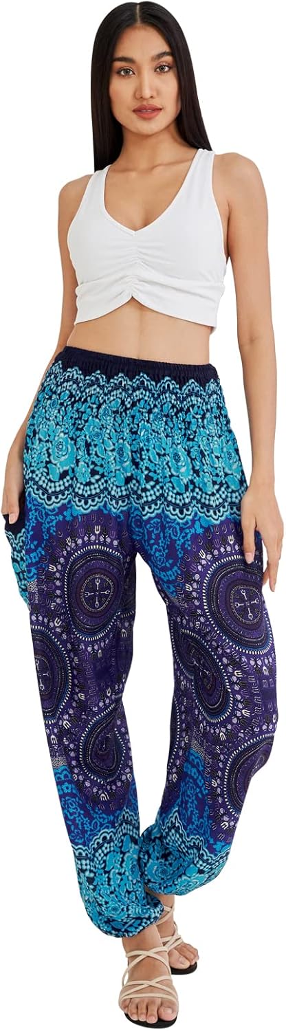 Joob Joob Boho Pants for Women - Hippie Harem Pants Women - Womens Yoga Pants – Comfy Bohemian Flowy Hippie Clothes - Image 4