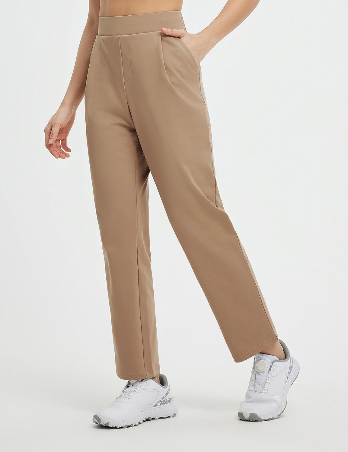 baleaf Women's Fleece Lined Pants Golf Winter Pockets High Waisted Thermal Cold Travel Work - Image 2