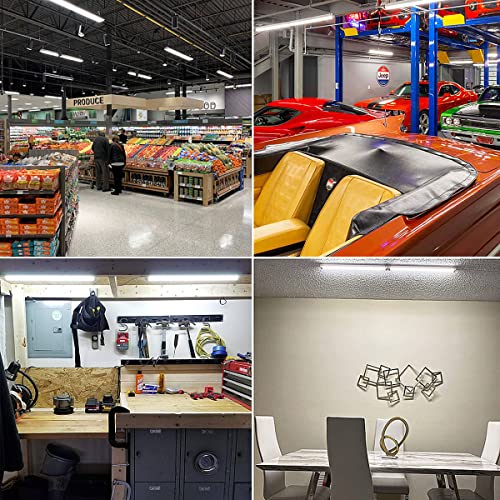 Cnsunway 2Ft Led Shop Light, 24W 2680Lm 6500K Super Bright, T8 Integrated Led Light Fixture, D-Shaped, High Output, Linkable Utility Shop Lights For Room, Garage, Workbench, Under Cabinet (2 Pack) #TOP3