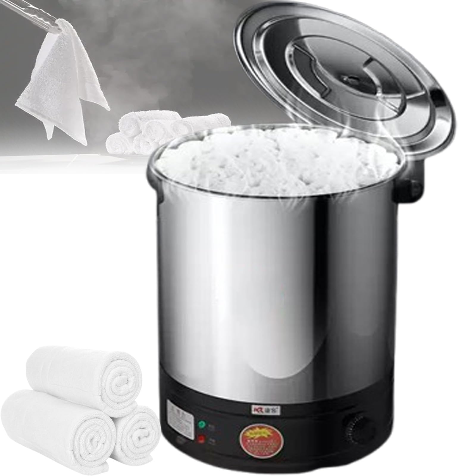 SICWEDIM 28L/48L/68L Hot Towel Steamer, With Steaming Rack&Clips, 30-110°C Quickly Heating, Stainless Steel Towel Steamer, Anti-dry Burn Protection, for Bathroom, Spa and Salon (68L)