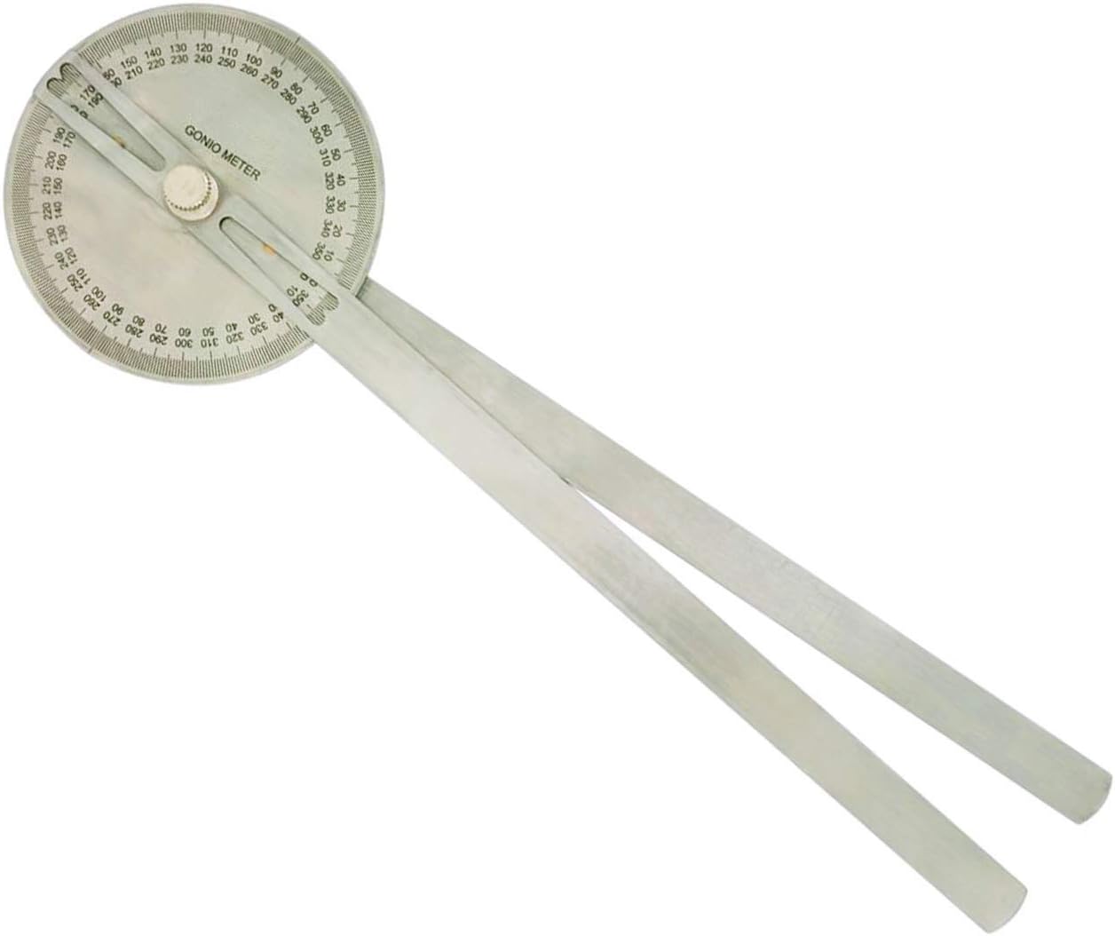 Raindrop World Goniometer Degree Protector Angle Finder Arm Rule Professional Measurement Scale Stainless Steel Metal 0-360 Degrees 150 mm (Large, 14 inch) Premium Quality