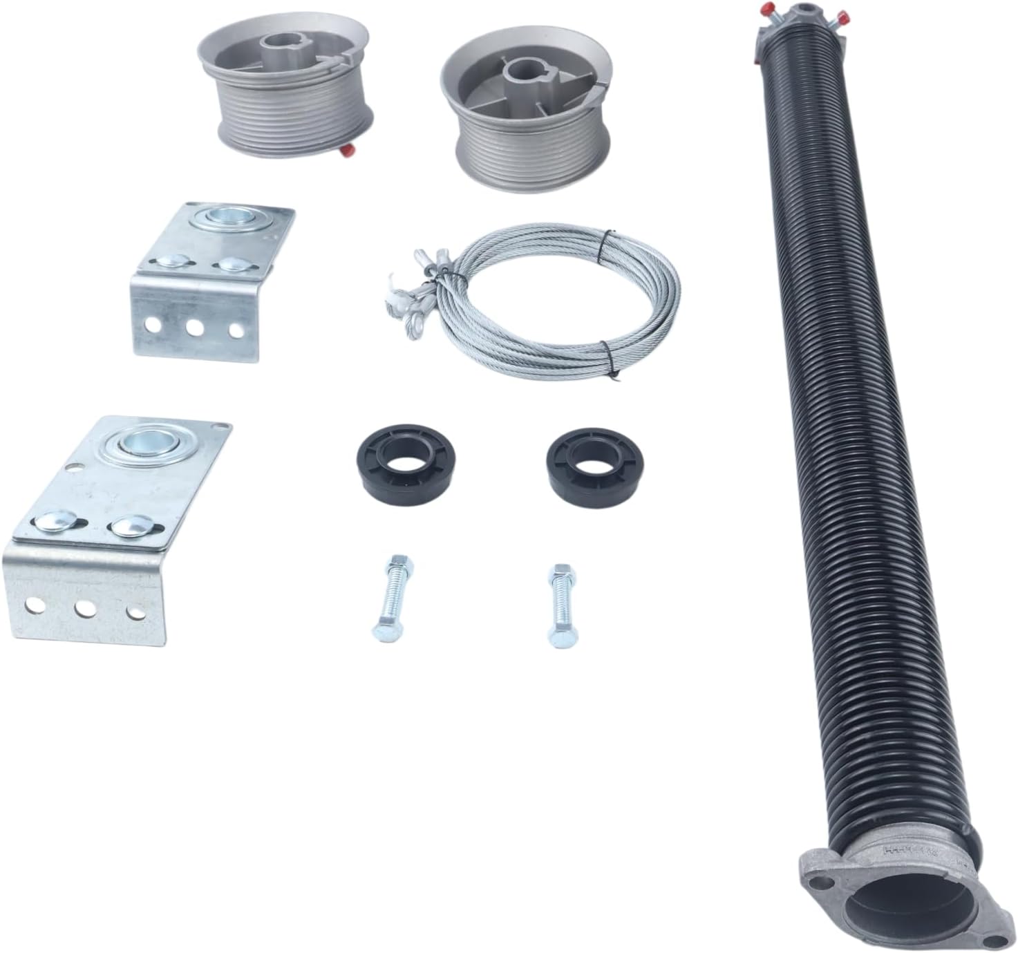 TSAP780 Ramp Door Spring Kit 7ft Cargo Trailer 80lb Torsion Spring Repair w/Cables Drums