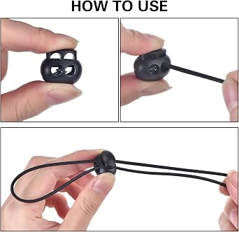Toggles for drawstrings,12 Pack Cord locks,Dual-Holes Spring toggles Plastic Toggle Stoppers for Drawstring Cord,drawstring toggle for Shoelaces Clothing Backpack