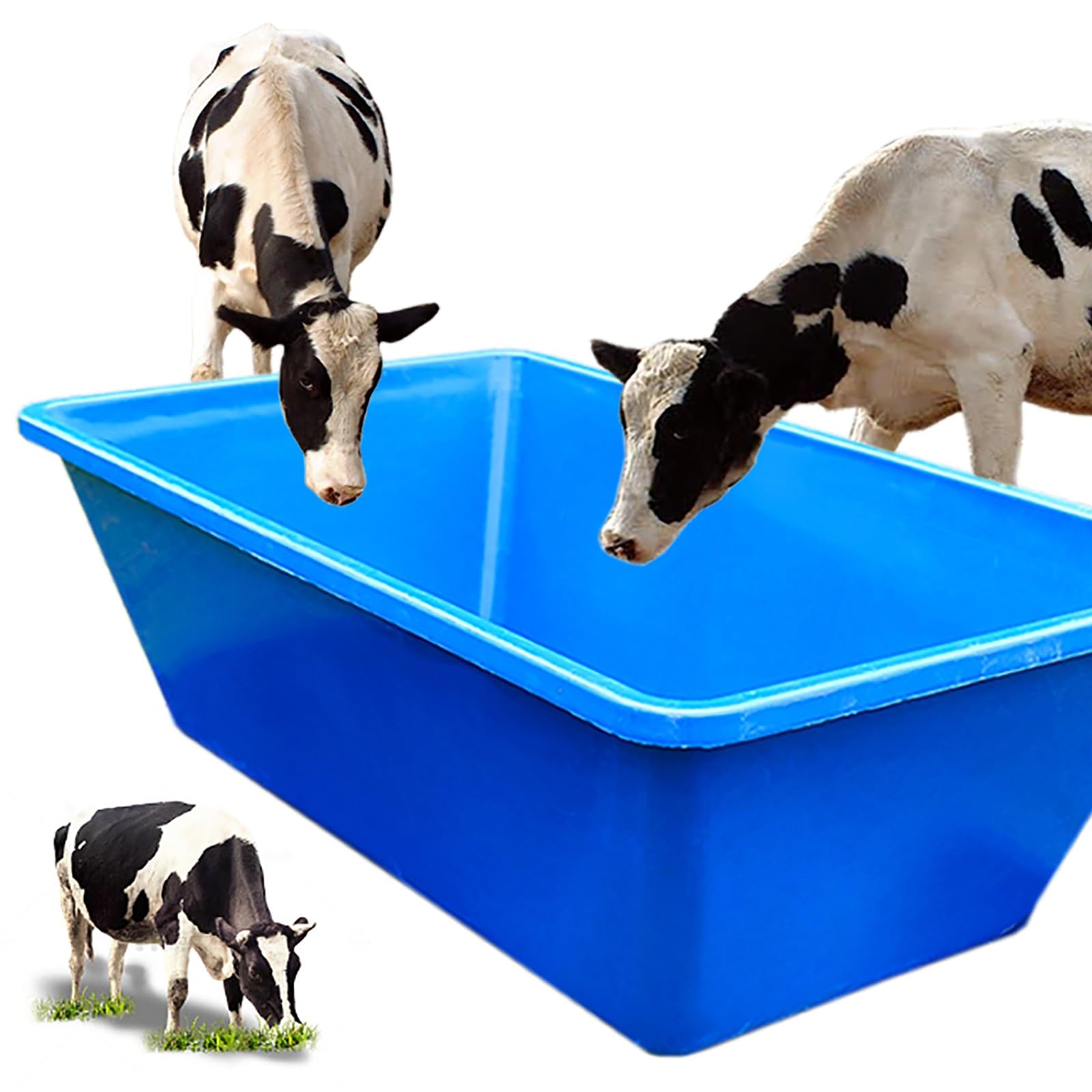 Cubo de plástico Tipo comedero para Ganado - Resistente a Las mordeduras, contenedor Grande para almacenar alimento para Ganado/Suministros de Agua para Caballos, comedero para Animales de a