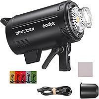 Vista 1 de Godox DP400III-V - Luz de flash de estudio mejorada de 400 W de potencia GN87 5600±200K, iluminación estroboscópica integrada de 2.4 G, sistema