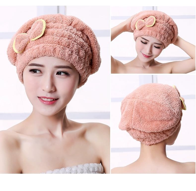 Serviette à cheveux secs ZONTO bonnet absorbant 2 pièces femmes