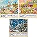 Bits and Pieces - Value Set of Three (3) 500 Piece Jigsaw Puzzles for Adults - Each Puzzle Measures 18