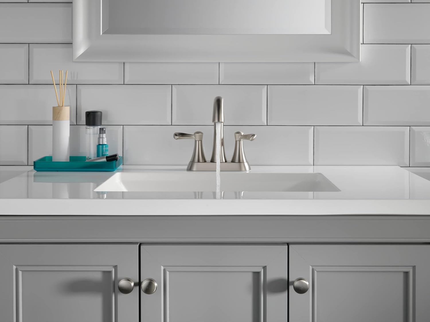 Buy Delta Faucet Esato Centerset Bathroom Faucet Brushed Nickel