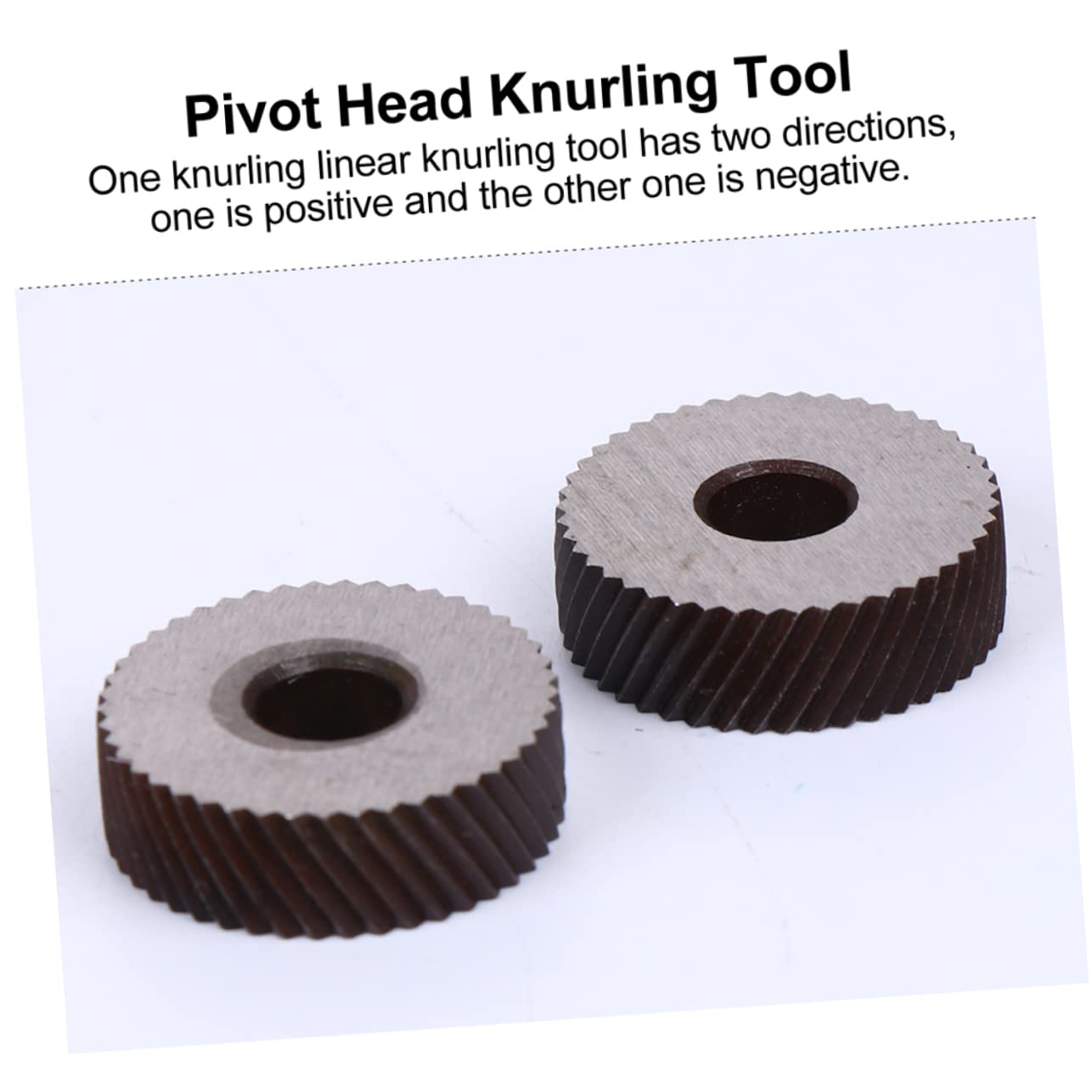 NULYLU Knurling Tool Wheel Set 2pcs Steel Knurling Tools Diagonal Wheel Linear Replacement