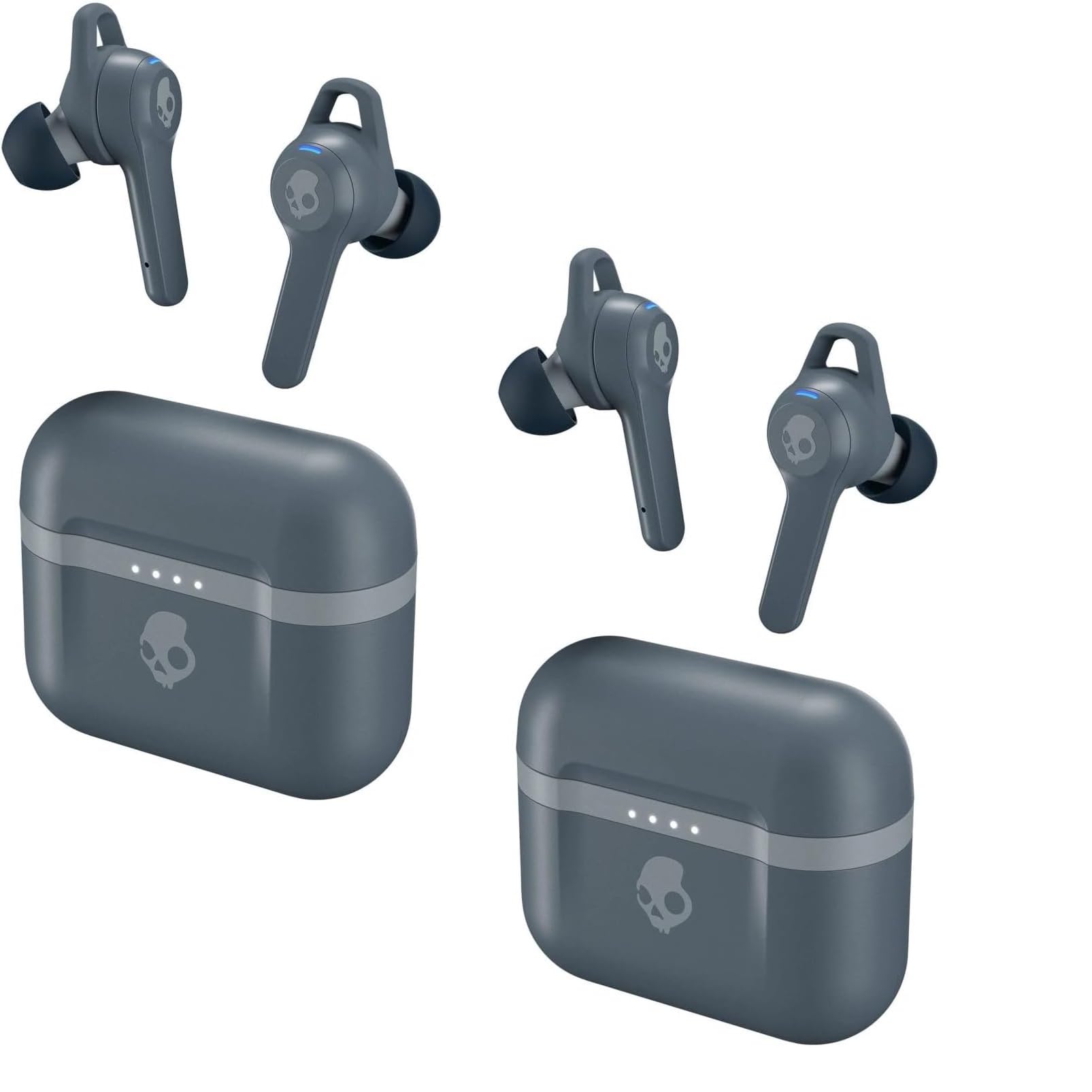 Skullcandy 2 Pack Wireless in-Ear Headphones Bundle (Indy Evo Chill Grey)