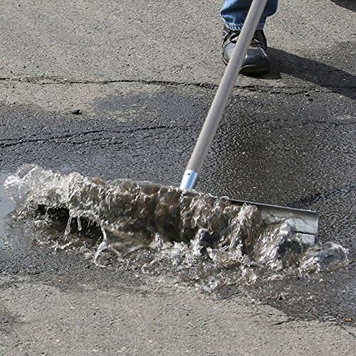 Unger Professional AquaDozer MAX Kit with 24" Smooth Surface Straight Floor Squeegee and 48" Dual End Pole