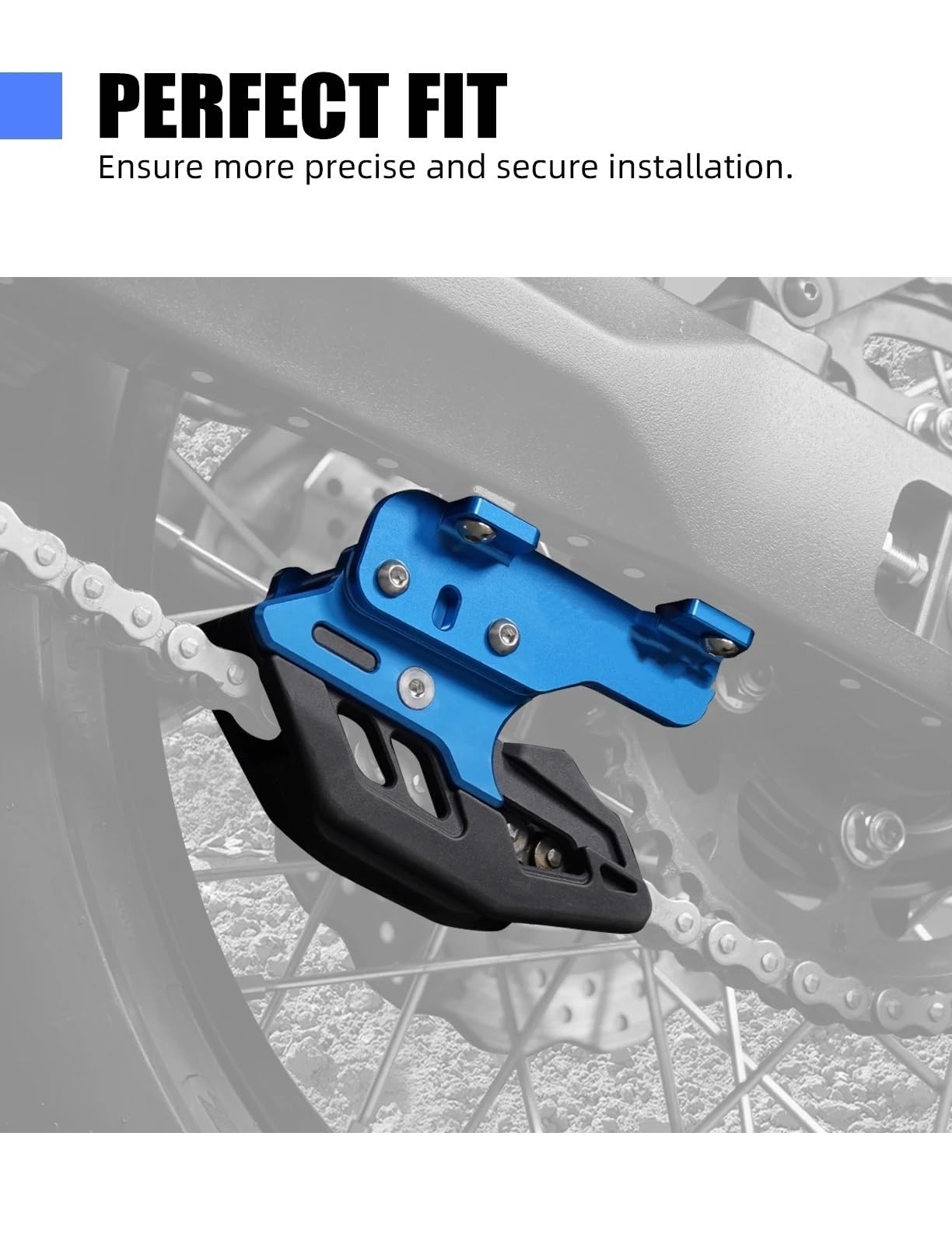 Osłona łańcucha Łańcuch Motocyklowy Prowadnica Stabilizator Koło Pasowe Pasuje Do Yam&aha Tenere 700/Rally Edition XTZ700 700 World Raid Motocyklowego Łańcucha Ochraniacz(Black)