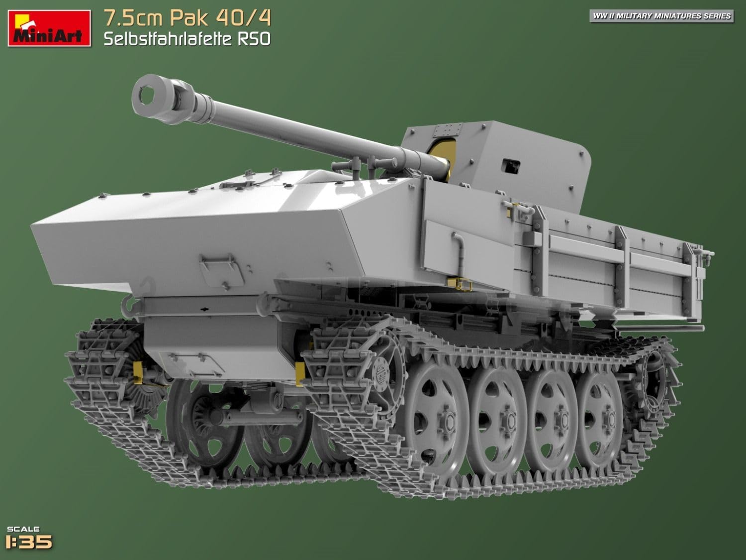 ミニアート(Miniart) Mini Art MA35483 1/35 RSO Plastic Model with Pak40/4 Equipped with Pak40/4