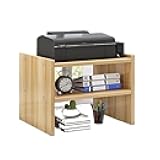 WANGKENSU Printer Stand Printer Shelf Copier Desktop Multilayer Stand Desk Sub-Office Desk Household Storage Shelf Printer Stand for Desk(Beige,Large) (Beige Large)