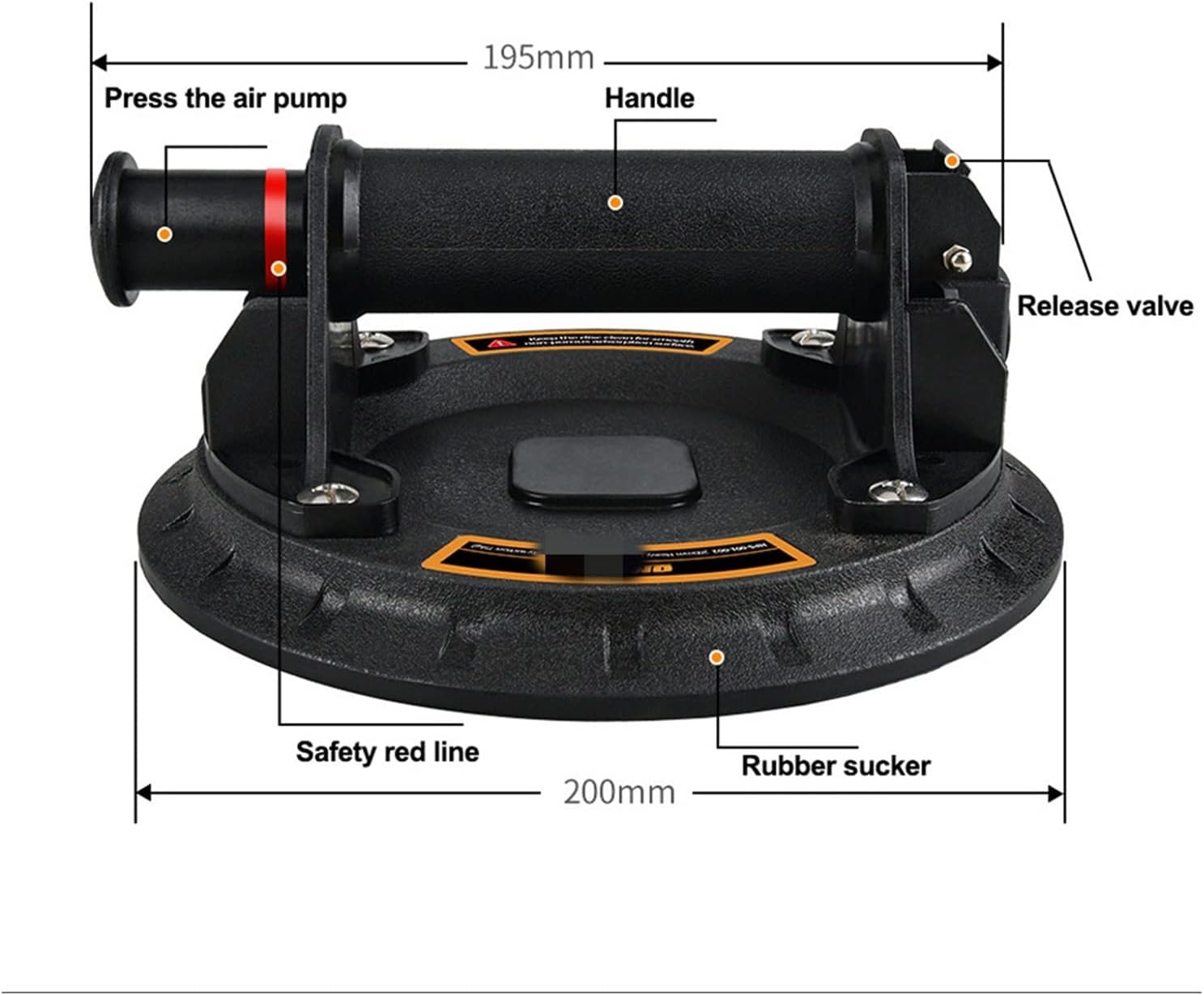 バキュームカップ 真空サクションカップの強い吸引大理石のガラスの床