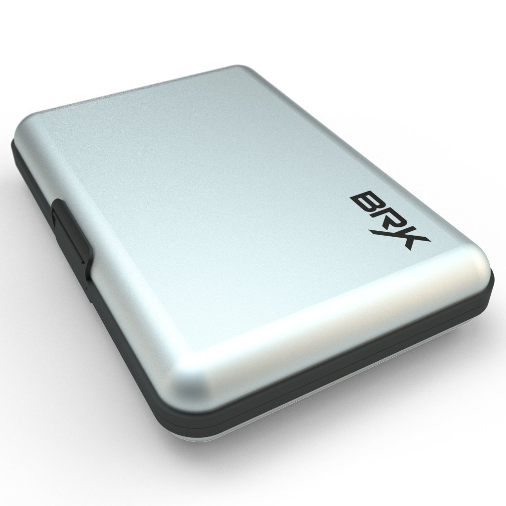 Travel Wallet - Credit Card Holder Aluma Wallet - Latest Aluminum RFID Blocking Designer Slim Wallets for Men and Women - Cool Metal Business Card Case - Best Protection against RFID Scanning Criminals - Lifetime Guarantee (Silver with Black Logo)