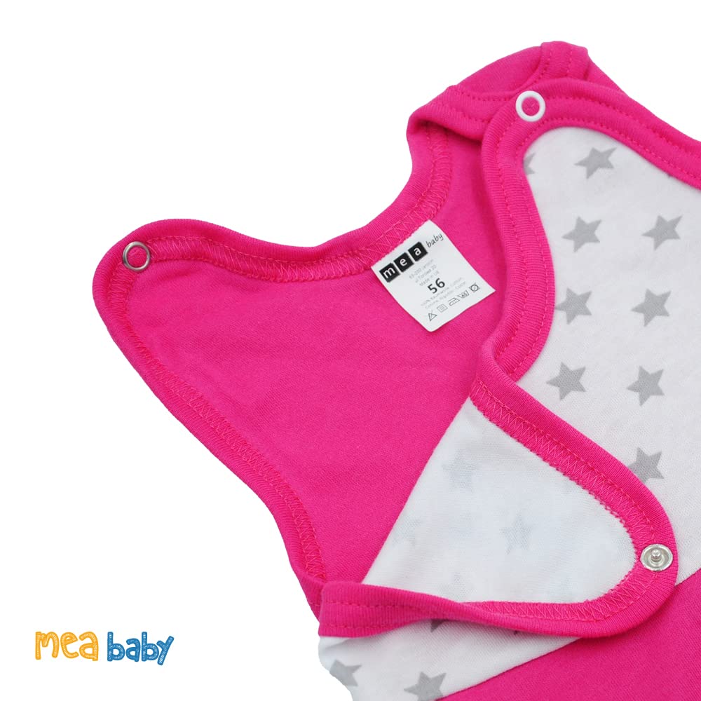 MEA BABY Tutine da bambino stampate da bambino| Chiusura con bottoni a pressione | Vari colori e motivi stampati | Confezione multipla da 5 pezzi