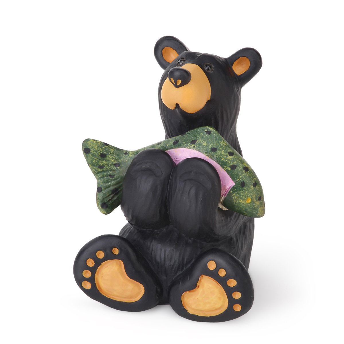 Big Sky CarversTiny Cub with Fish Figurine, Mini