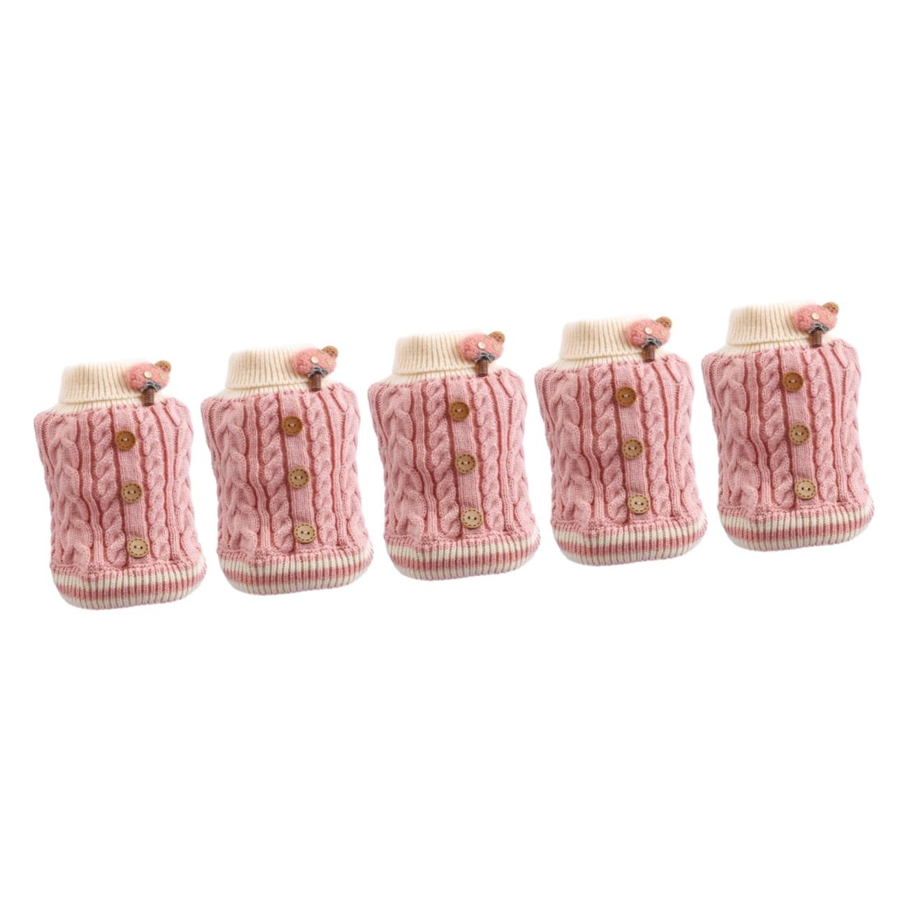 BESPORTBLE 5pezzi Maglione per Cani e Gatti Abbigliamento Caldo per Autunno e Inverno Maglione Carino con Disegni Cartoon Comfort e Stile per Tuo Animale Domestico