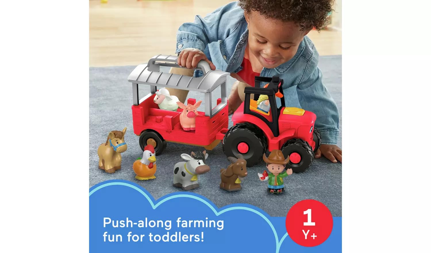 LITTLE PEOPLE CARING FOR ANIMALS TRACTEUR GIFT SET