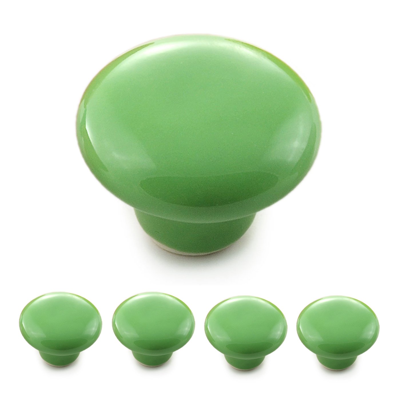 ASTER Set van 4 keramische knoppen voor laden, vintage, bloem, decoratieve meubelknoppen met montageschroeven voor kasten, laden, kasten, deuren, diameter 3,6 cm (wit