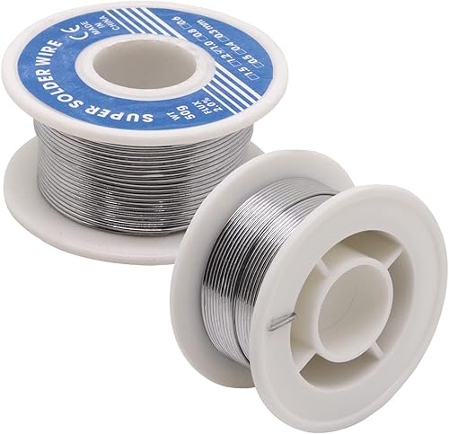 Miniatura 1 de BENLIUDH Alambre de soldadura alambre de soldadura con núcleo de colofonia de plomo de estaño para soldadura eléctrica 2 piezas 0039in 176oz