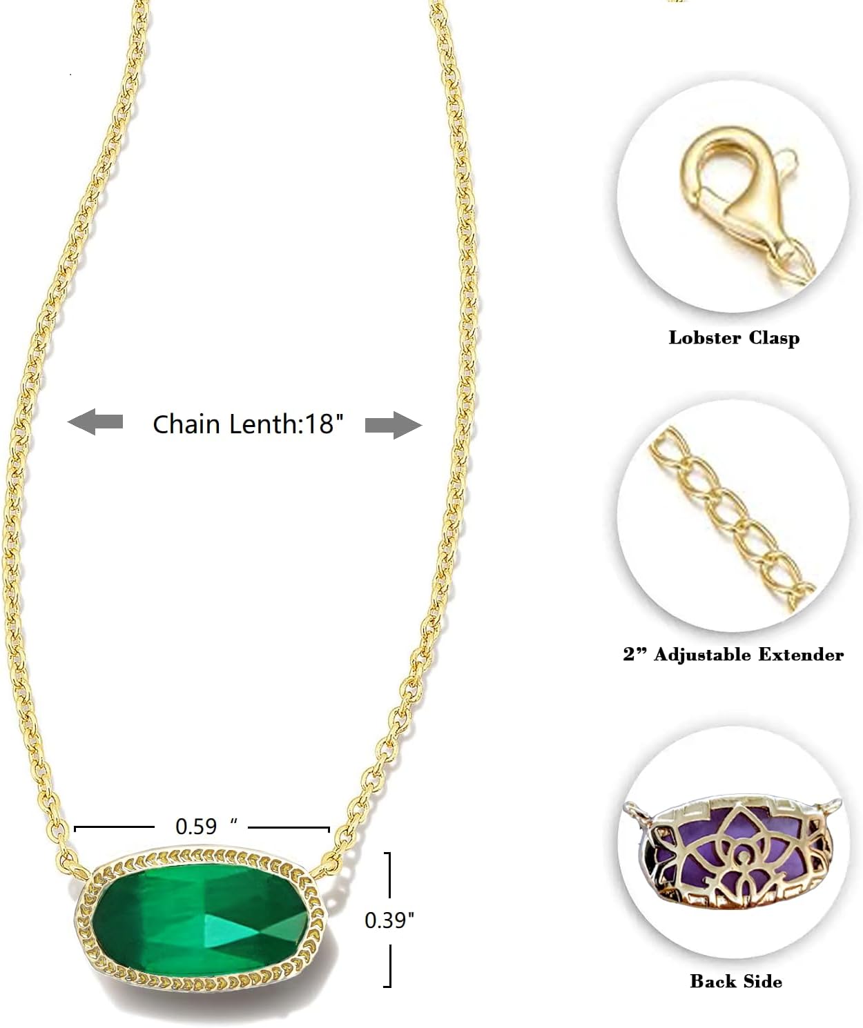 Pendant Necklace For Women,14K Gold Plated,Fashion Jewelry，Minimalist Style,Everyday Wear,Present For Someone,Non Tarnish - Image 2