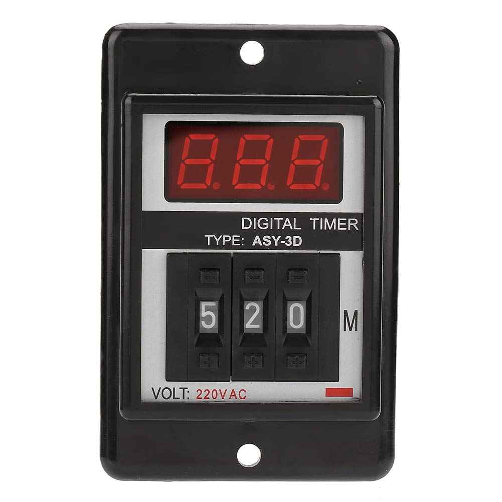 8 Pins ASY-3D Infinite Cycle Delay On Timer Relay, Digital Display Time Relay 0-199 Minutes Adjustable (AC 220V)