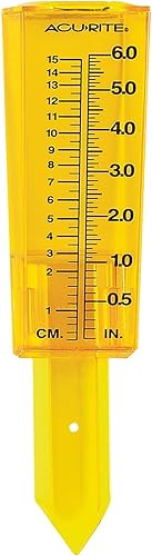 AcuRite 00840A1 - Medidor de lluvia mediano amarillo