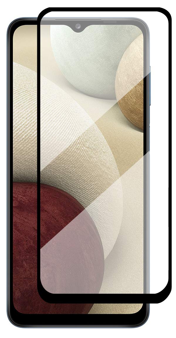 Samsung Galaxy A12 Screen Protector. [Full Coverage] [9H Hardness] HD transparent scratch-resistant tempered glass screen protector, Screen Protector for Samsung Galaxy A12.(Black)
