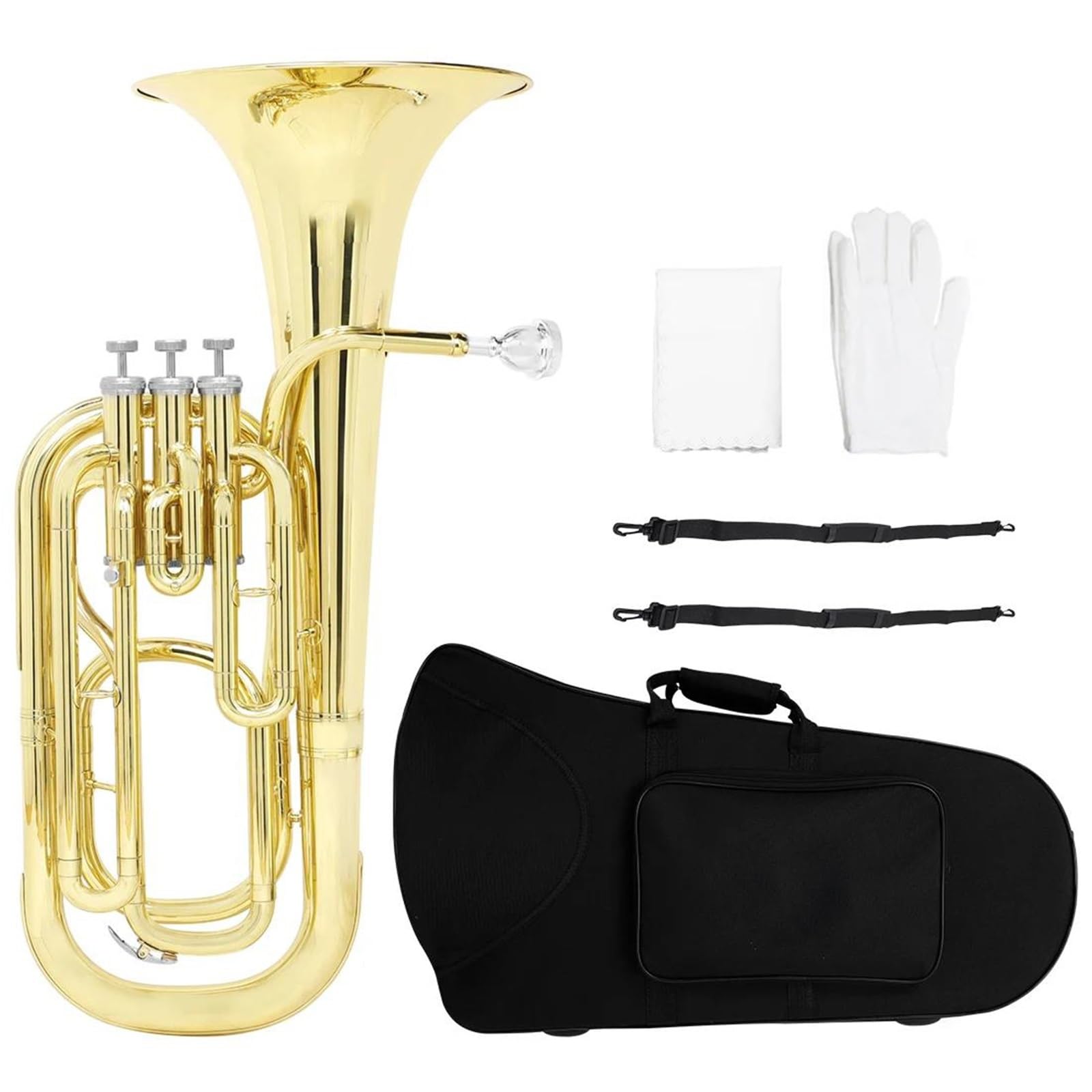 Eufonium Instrumenty Muzyczne Bb Euphonium 3 Klawiszowe Pionowe Instrumenty Muzyczne Barytonowe Z Mosiężnym Korpusem