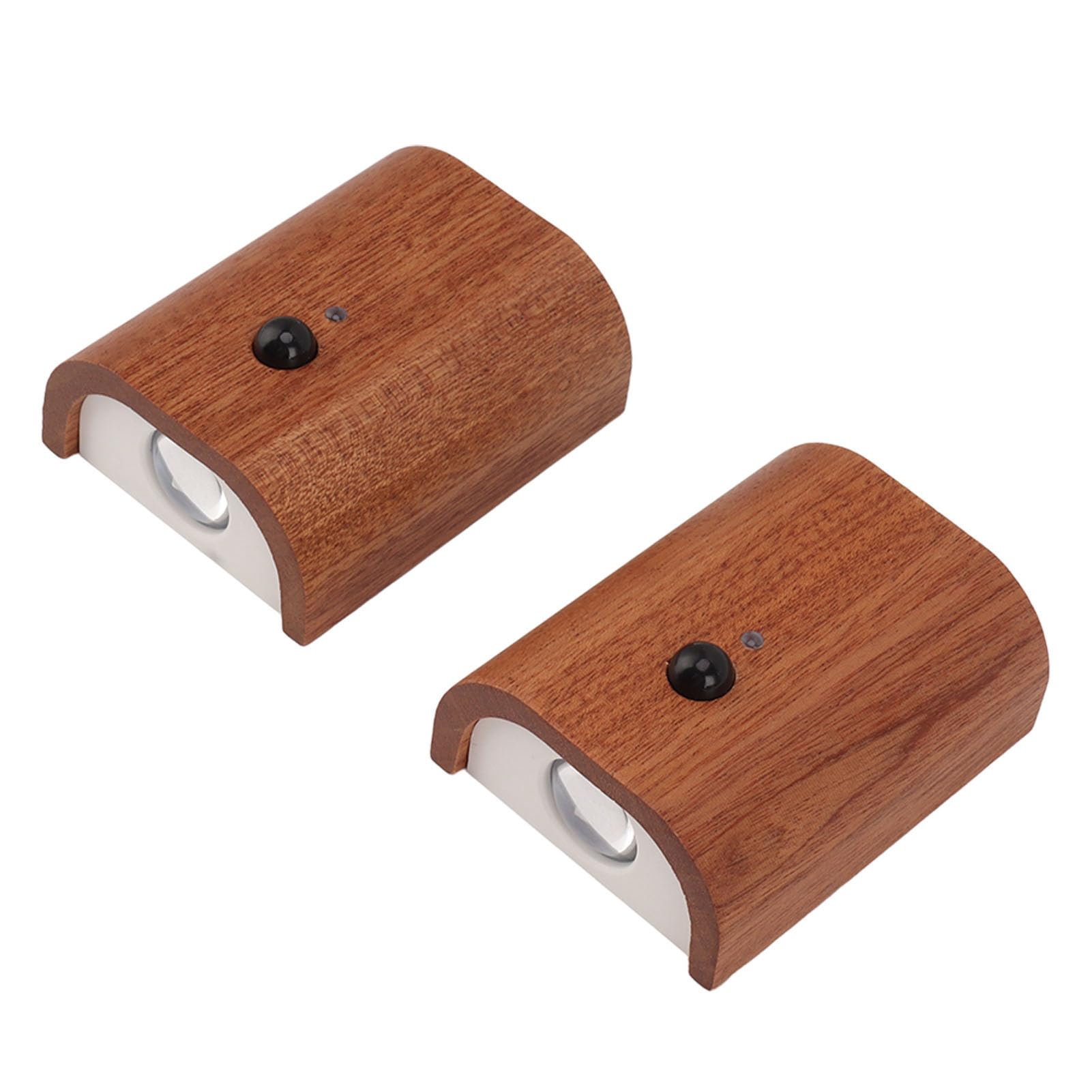 CHICIRIS Luz Nocturna de Madera con Sensor de Movimiento con Fuerte Succión Magnética, Modo de Detección Dual para Pasillo, Luz LED Recargable por USB para Escaleras y Arriba y Abajo, 2 Piezas para