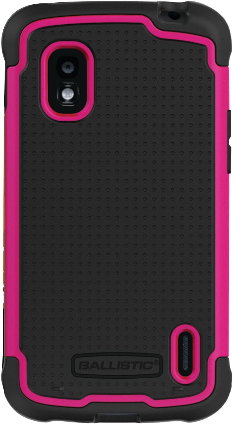 Ballistic SG1098-M365 AGF SG Series Case for LG E960/NEXUS 4 - 1 Pack - Retail Packaging - Black and Hot Pink